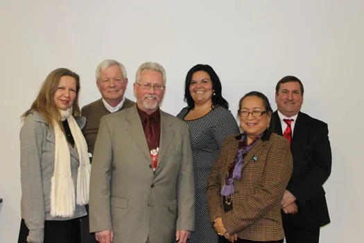 256 Board members, from left, Lorraine ''Punkin'' Shanaquet, Linden Anderson, Mark DeYoung, Rebecca Baker, Phyllis Davis, and Roger VanVolkinburg